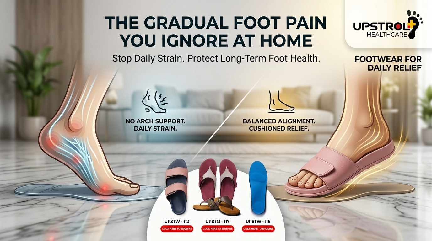 Orthopaedic slippers improving foot support and reducing daily strain