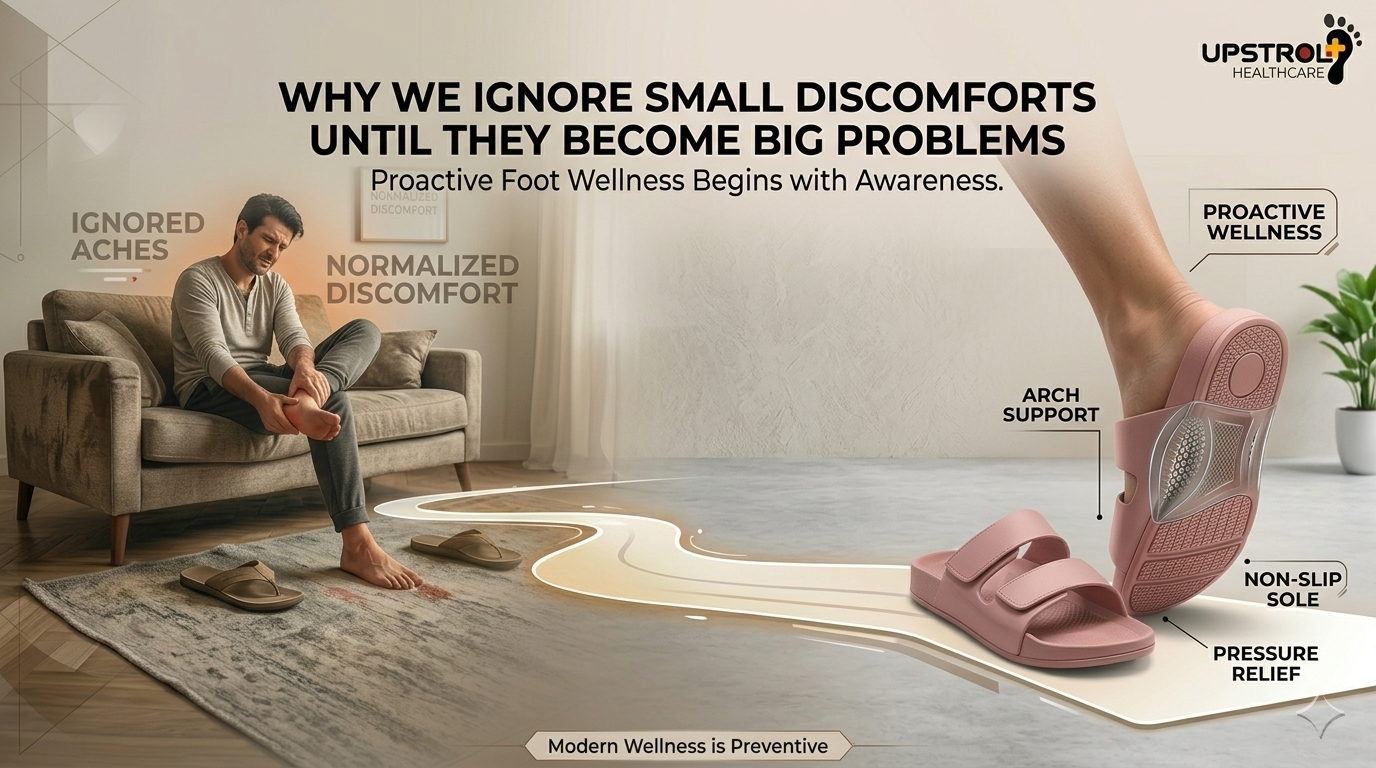 Person realizing everyday discomfort and making proactive wellness choices